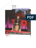 Ted Talk Less Stuff, More Happiness