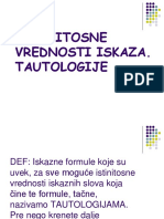 Tautologije Obrada-Vežbe