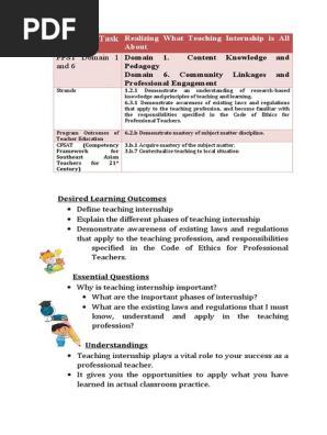 Answers For Portfolio In Pt Pdf Mentorship Teachers