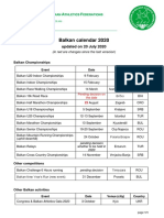 Balkan Calendar 2020 Update 20 July 2020