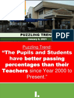 Puzzling Trend in Learners' and Teachers' Assessment Results