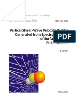 Vertical Shear-Wave Velocity Profiles Generated From Spectral Analysis of Surface Waves: Field Examples