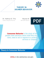 Theory in Consumer Behavior: Dr. Kathryn D. Tria Reynan M. Guerrero MBA