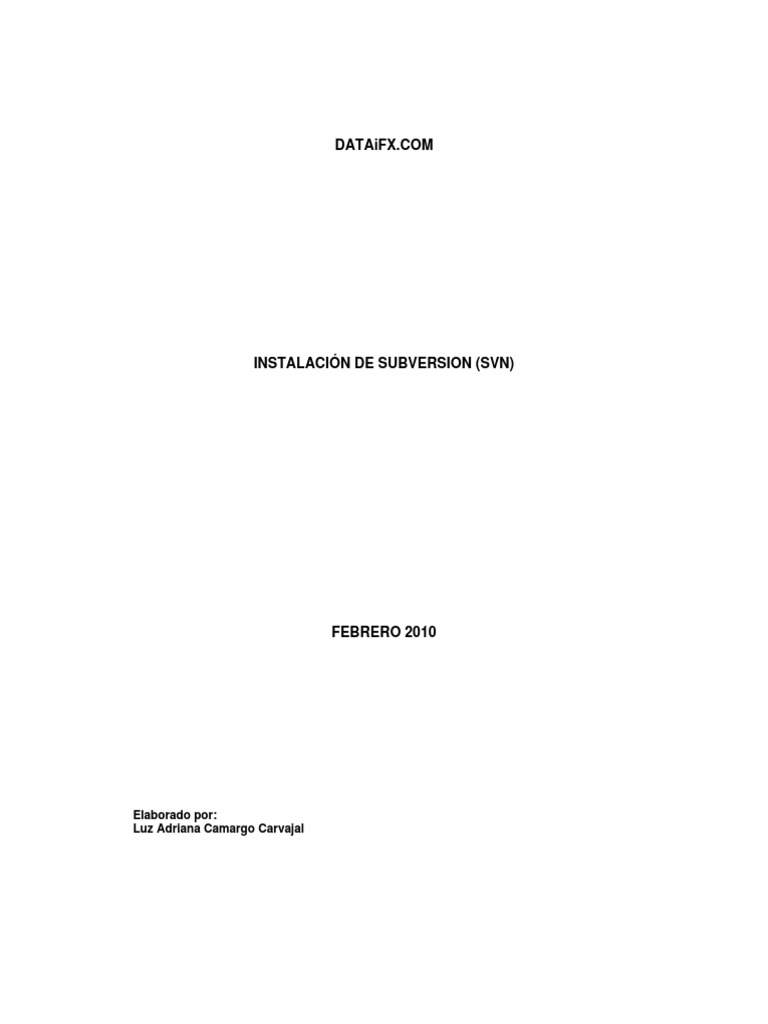 MANUALDESUBVERSION | PDF | Control de versiones | Servidor HTTP Apache