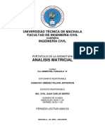 PORTAFOLIO FINAL ANALISIS MATRICIAL -MATLAB