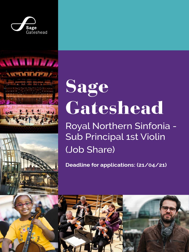 Sage Gateshead Royal Northern Sinfonia Sub Principal 1st Violin (Job