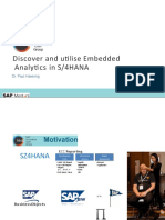 Discover and Utilise Embedded Analyti Cs in S/4HANA: Australian User