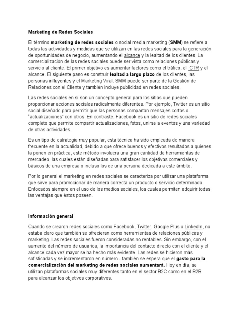 Estrategias de Marketing en Redes Sociales | PDF | Marketing | Servicio ...