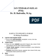 Penelitian Tindakan Kelas (PTK) Dr. H. Badrudin, M.Ag