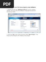 How To Create A Java Program Using NetBeans