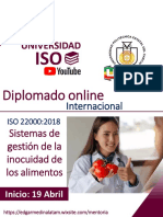 ISO 22001 2018 Diplomado