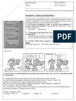 Variação Linguística - Língua Portuguesa - 6º Ano