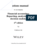 Solutions Manual: Financial Accounting: Reporting, Analysis and Decision Making