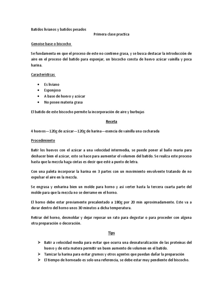 Batidos Livianos y Batidos Pesados PDF Crema Mantequilla