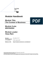 MN3042QA The Context of Business Term 2 Module Booklet 20-21