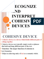 Recognize and Interpret Cohesive Devices