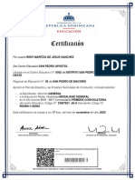 Certificado de Renny de Jesus