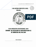 Seguimiento de Plan Operativo Institucional Al III Trimestre - Ue 302 Educación Melgar 000912