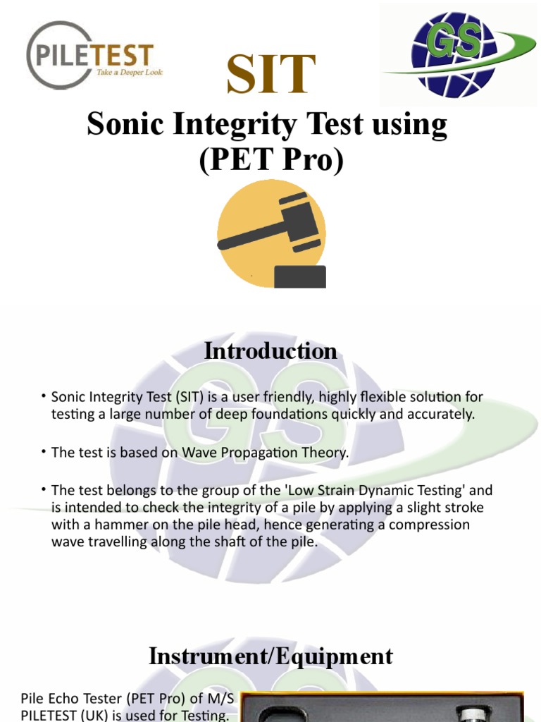 Sonic Integrity Test Guide | PDF | Deep Foundation | Waves