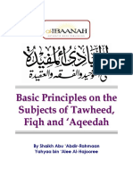 Basic Principles in Tawheed, Fiqh and Aqeedah