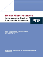 Health Microinsurance: A Comparative Study of Three Examples in Bangladesh