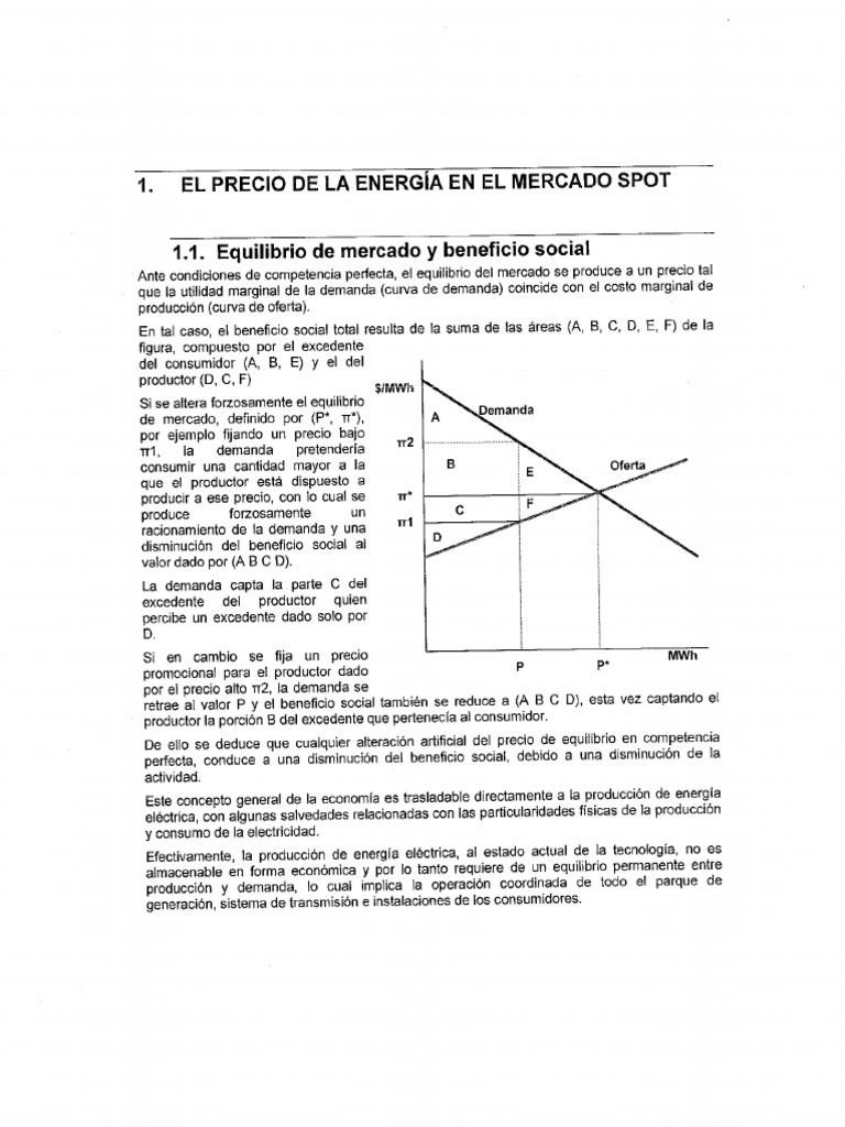 El Precio de La Energía en El Mercado Spot IEE Universidad Nacional San ...