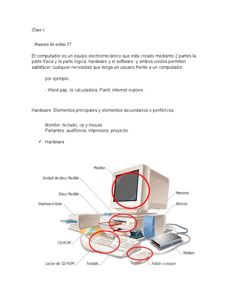 Hardware y Software de Computadoras | PDF | Hardware de la computadora ...