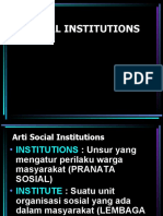 SOCIAL INSTITUTIONS