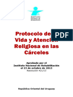 Protocolo de La Vida y Atencion Religiosa en Las Cárceles