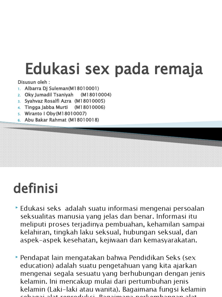 Edukasi Sex Pada Remaja Pdf