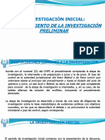 Clase 3 Procedimiento de La Investigación Preliminar, La Investigación Inicial