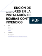 Prevención de Errores en La Instalación de Bombas Contra Incendios