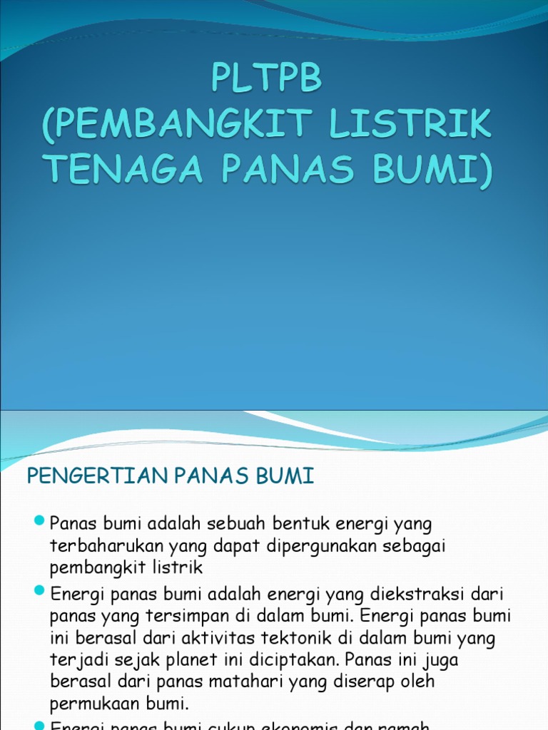 Pembangkit Listrik Tenaga Panas Bumi | PDF