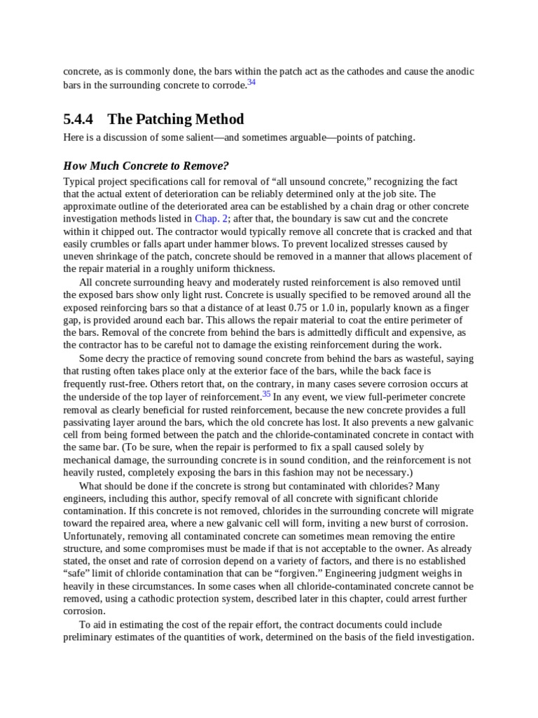 Concrete Patching Methods Explained | PDF | Rust | Corrosion