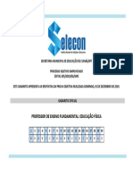 Selecon 2019 Prefeitura de Cuiaba MT Professor de Ensino Fundamental Educacao Fisica Gabarito