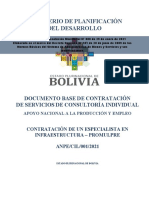 Ministerio de Planificación Del Desarrollo: Documento Base de Contratación de Servicios de Consultoría Individual