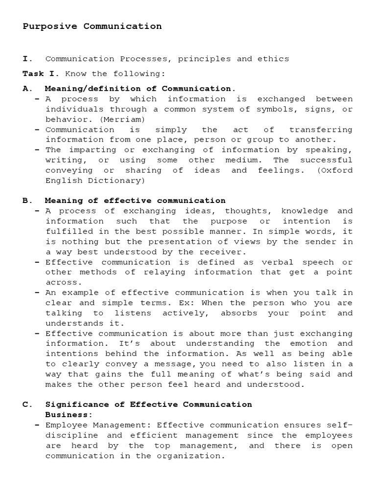 Principles of Effective Communication | PDF | Nonverbal Communication ...