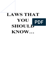 Laws That YOU Should Know