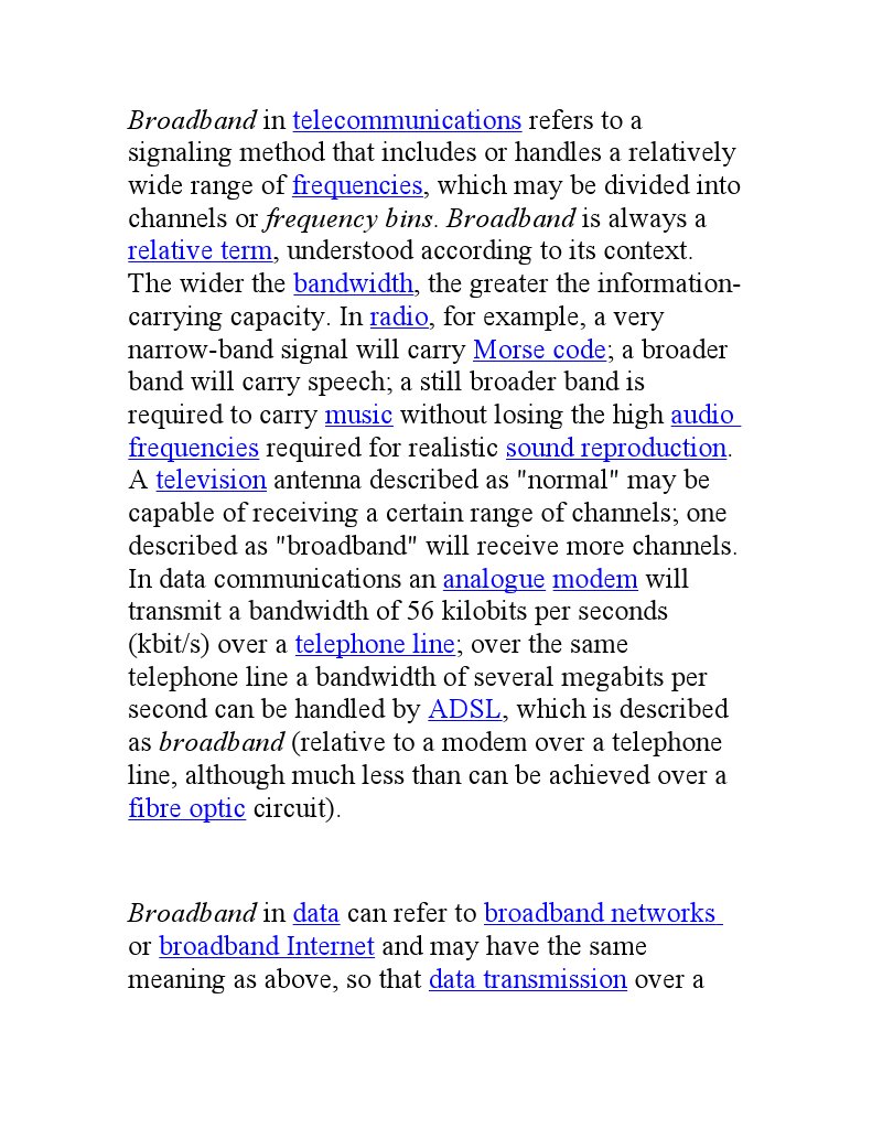 Broadband in Telecommunications | PDF | Technology & Engineering