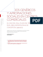 Espacios Genéricos y Apropiaciones Sociales en Centros Comerciales Caso Del Mall Plaza