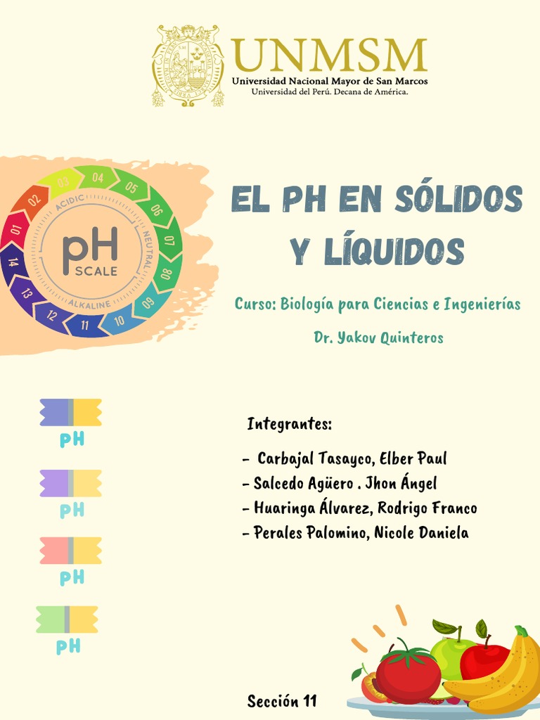 El PH en Sólidos y Líquidos | PDF | Ph | Química