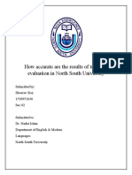 How Accurate Are The Results of Teaching Evaluation in North South University