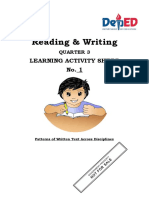 Las in Reading and Writing 1