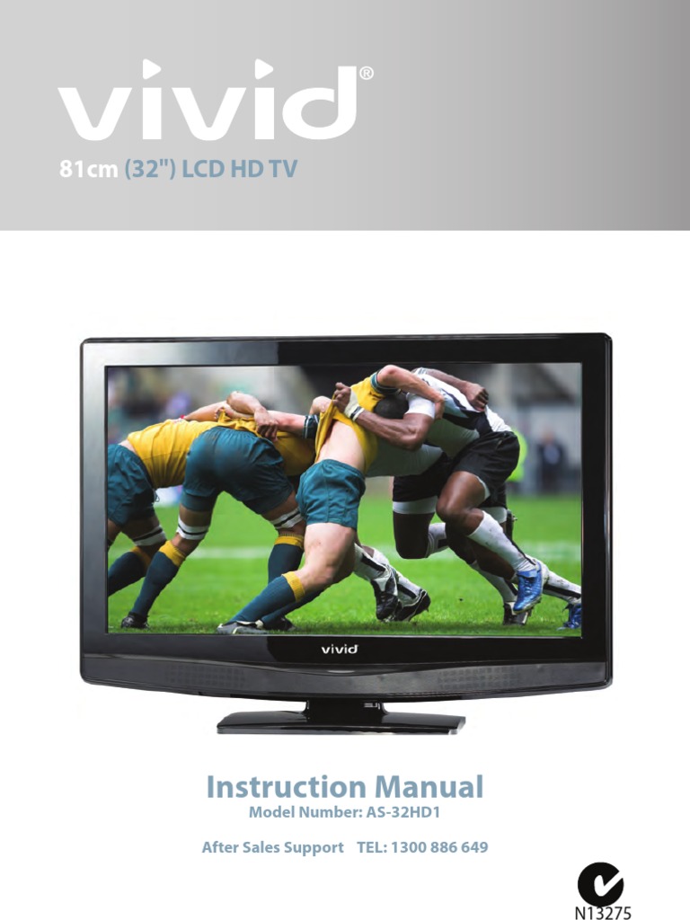 AS32HD1 81cm (32 inch) LCD HD TV VIVID Instruction Manual Television