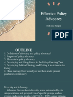 Effective Policy Advocacy