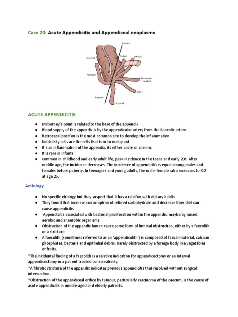 A Comprehensive Review of Acute Appendicitis, Its Causes, Presentations