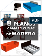 8 PLANOS de CAMAS y CUNAS de MADERA