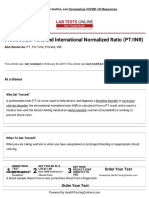 Prothrombin Time and International Normalized Ratio (PT - INR) - Lab Tests Online