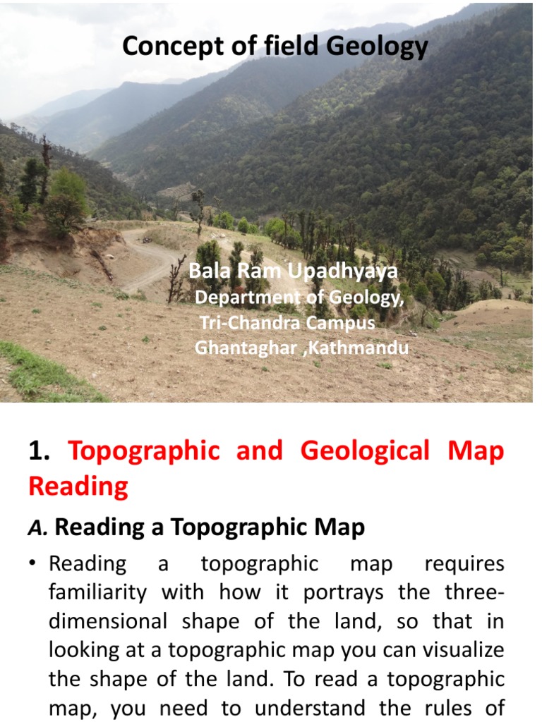 Concept of Field Geology Bala Ram Upadhyaya PDF Contour Line Geology
