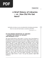 A Brief History of Libraries - Or, How Did We Get Here?